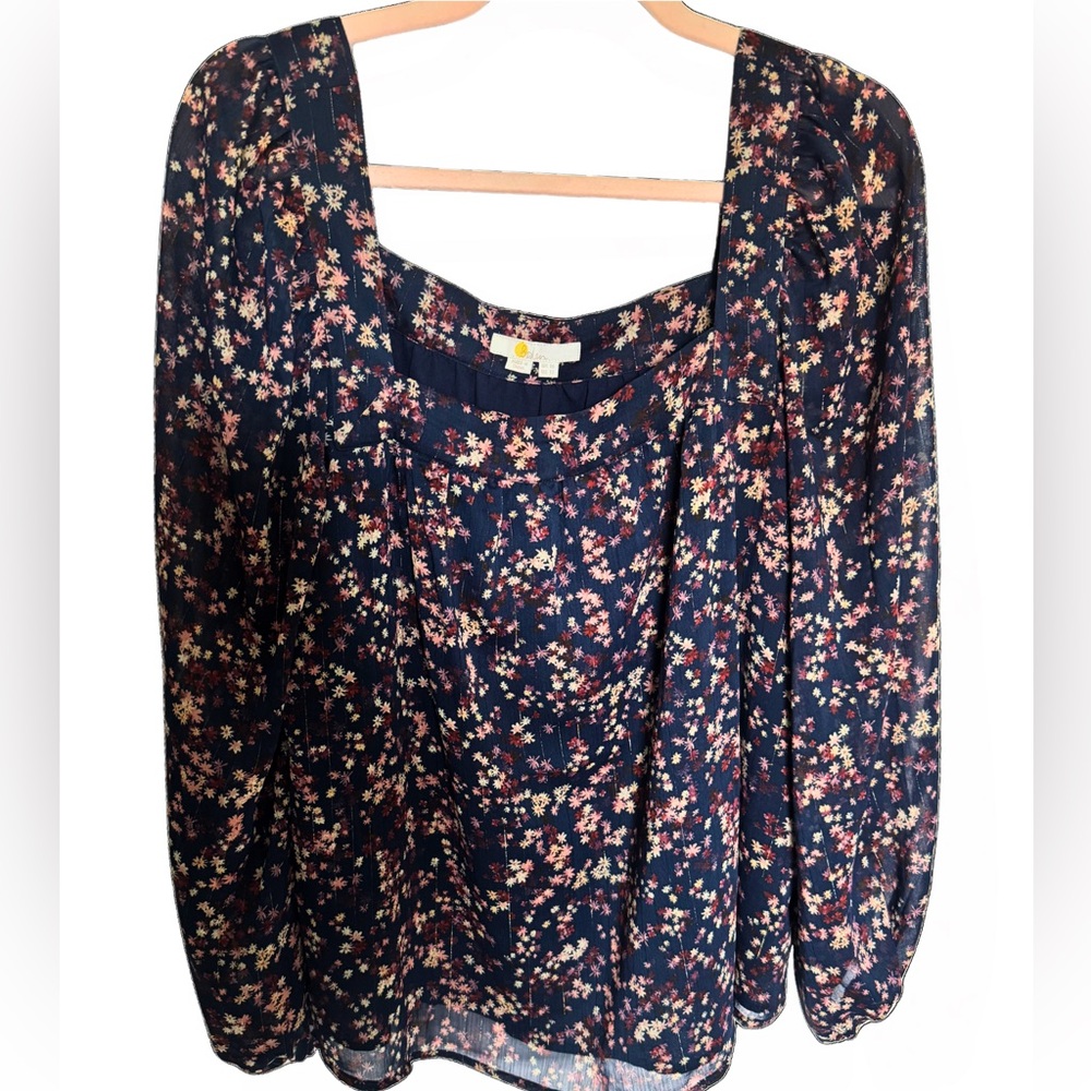 Boden Square Neck Printed Top